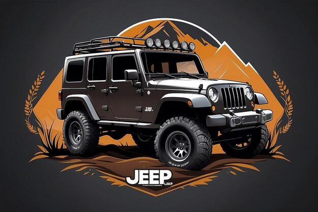 Foto modelo de logotipo de jeep offroad vetorial gratuito para a sua empresa ou indústria