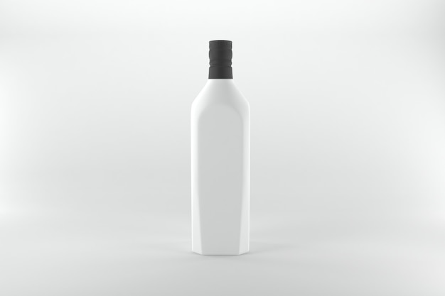 Modelo de maquete de garrafas renderizadas em 3D
