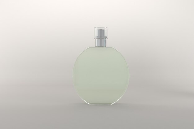 Modelo de maquete de garrafas renderizadas em 3d