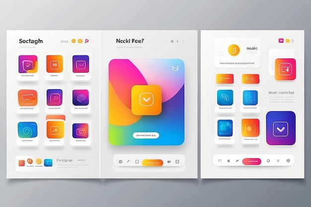 modelo de maquete de quadro de postagem do Instagram mídia social e rede social instagram feed modelo de postagens da web