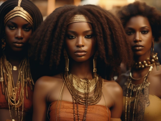 modelo de moda de luxo mulher africana