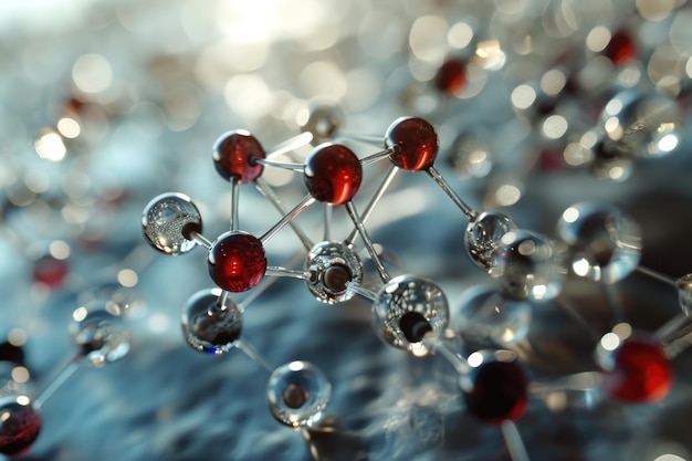 Modelo de molécula atômica em meios mistos