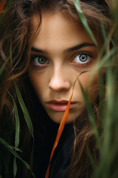 Modelo de mulher de estoque de fotos de clima de outono