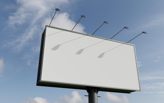 Modelo de outdoor em branco para apresentação publicitária