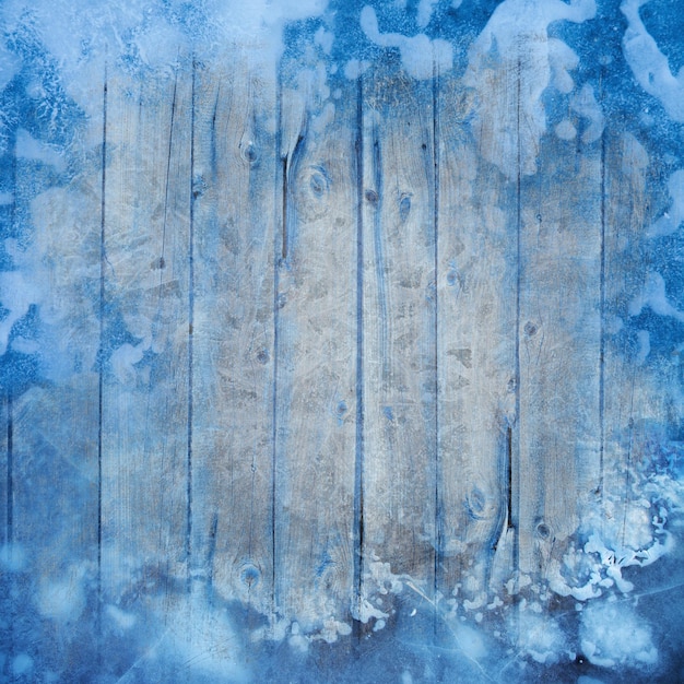 Foto modelo de pano de fundo quadrado texturizado azul de design de ano novo de scrapbook com mesa de prancha congelada e neve