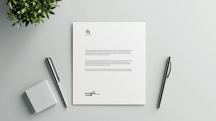 Foto modelo de papelaria corporativa minimalista e elegante
