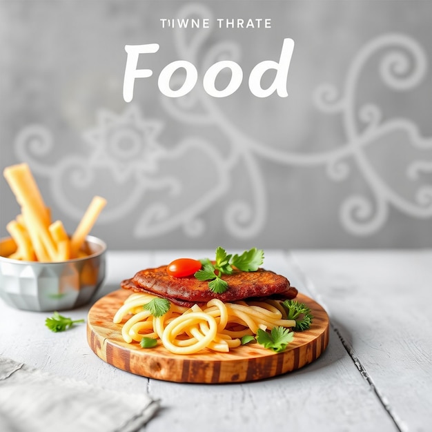 Modelo de postagem de banner de mídia social de alimentos