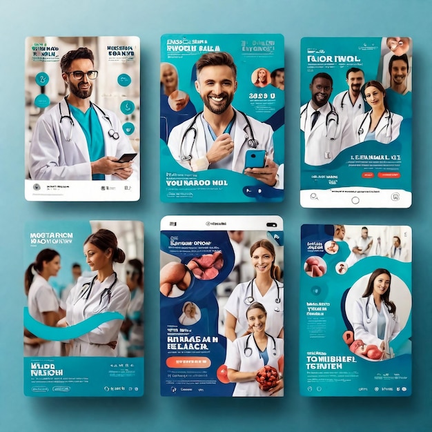 Foto modelo de postagem de cuidados de saúde banner de promoção médica quadrado de web layouts de boletins de notícias de e-mail postagem de saúde de mídia social banner de oferta especial fundamentos de vendas e descontos modelo de vetor médico