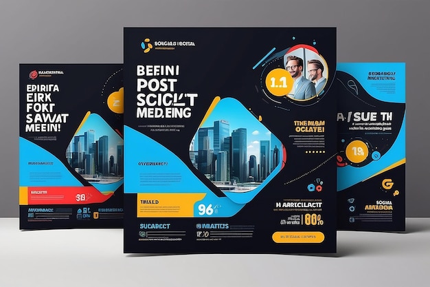 Foto modelo de postagem de mídia social de marketing digital design de panfleto de marketing de negócios
