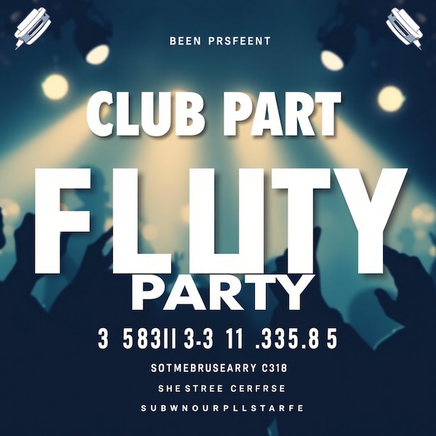 Modelo de postagem de mídia social do flyer da festa do clube
