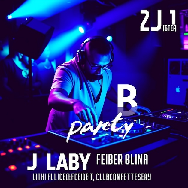 Modelo de postagem de mídia social do flyer da festa do clube