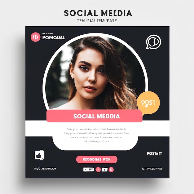 Modelo de postagem do Instagram para redes sociais