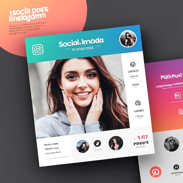 Modelo de postagem do Instagram para redes sociais