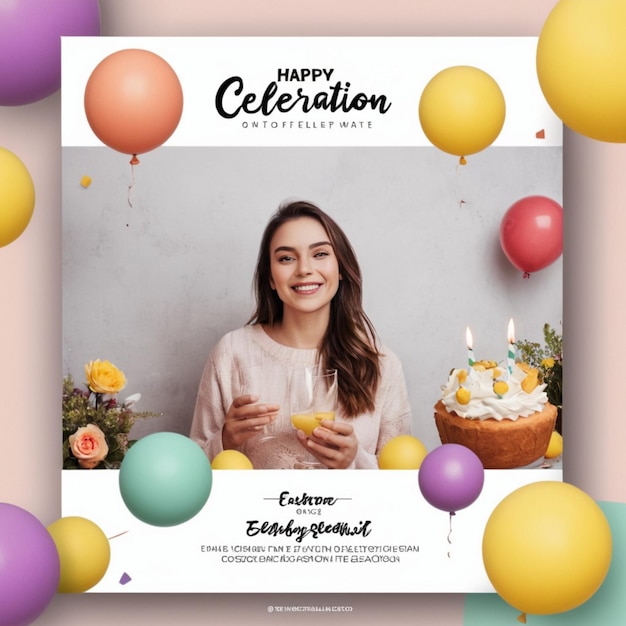 Foto modelo de postagens do instagram para a celebração da páscoa