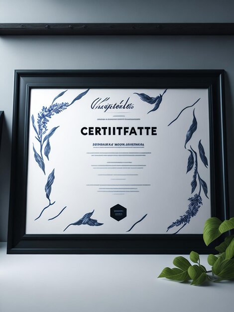 Foto modelo de prêmio criativo de certificado de apreciação