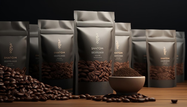 Foto modelo de produto de café