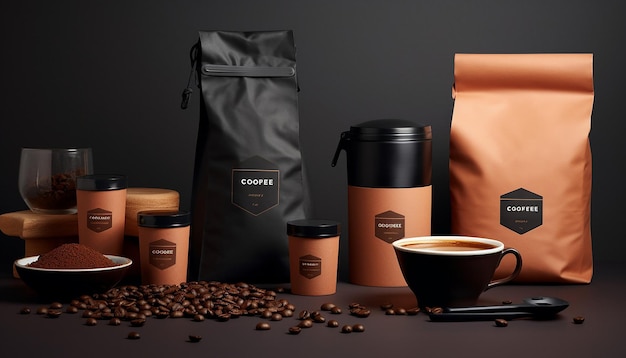 Foto modelo de produto de café