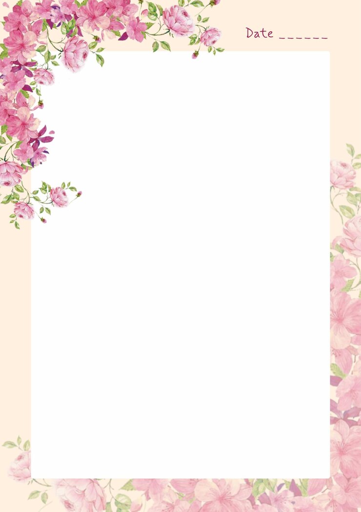 Modelo de quadro floral