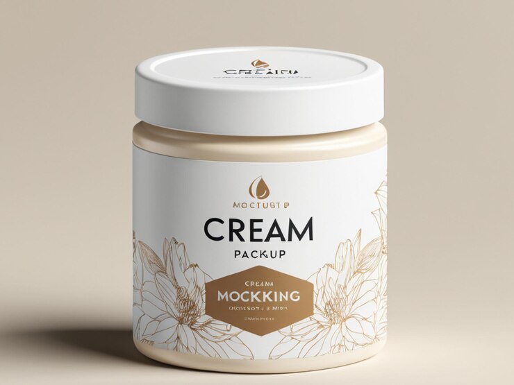 Foto modelo de recipiente de creme