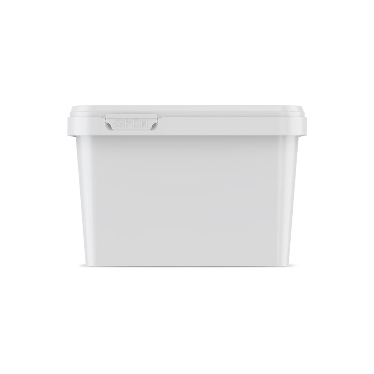 Foto modelo de recipiente de plástico 3d rendering de fundo isolado