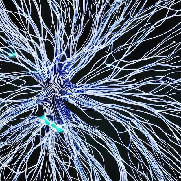 Foto modelo de rede de células neuronais ia generativa