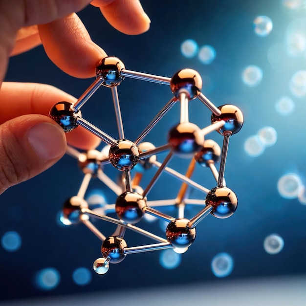 Foto modelo de representação química da estrutura molecular da molécula