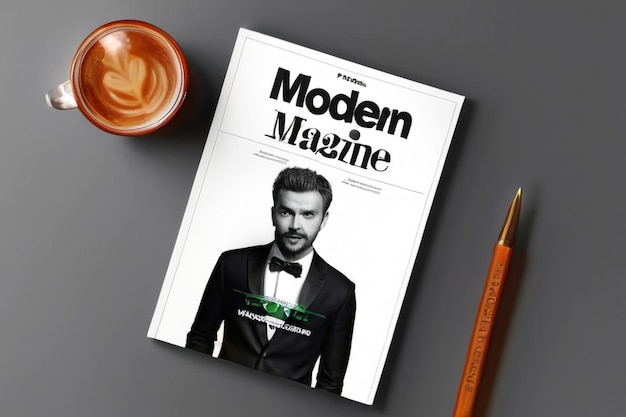 Modelo de revista moderna grátis em PSD