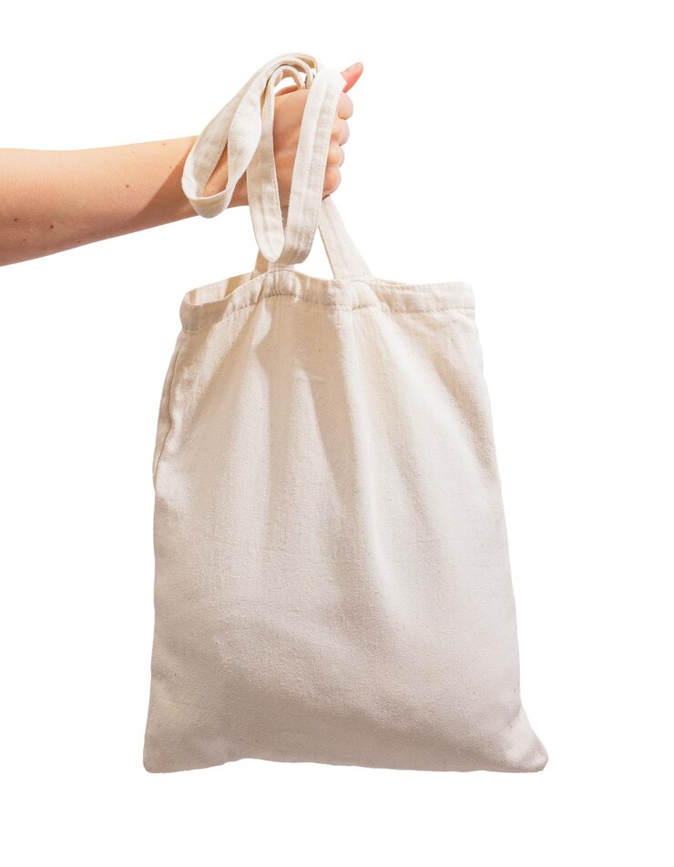 Foto modelo de saco de mão isolado em fundo branco comprador natural