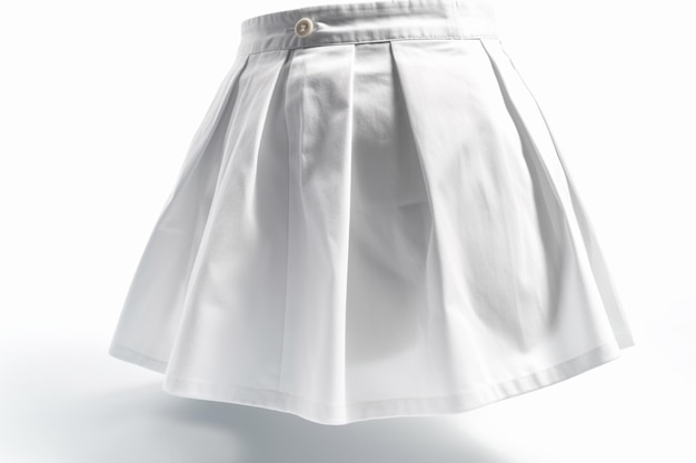 Foto modelo de saia curta branca feminina