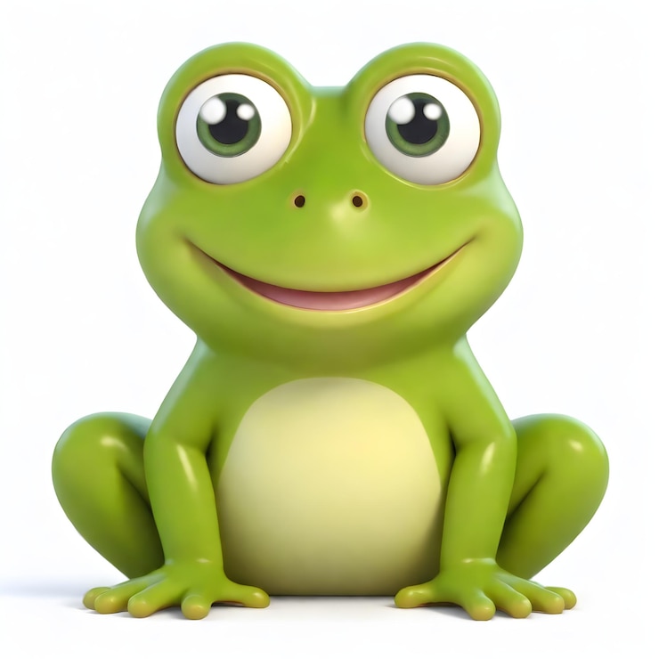 Foto modelo de sapo de desenho animado