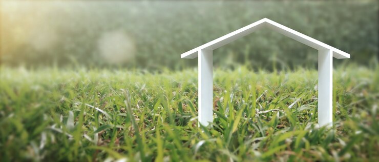 Foto modelo de simulação de casa em miniatura independente. conceito de investimento imobiliário imobiliário