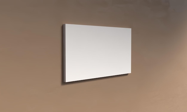 Modelo de sinal de parede branco em branco