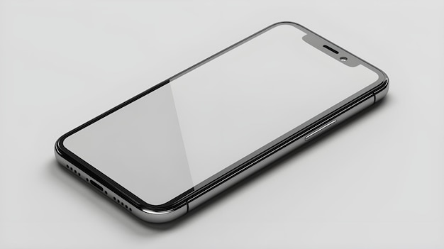 modelo de smartphone de tela em branco isolado com caminho de corte em fundo branco