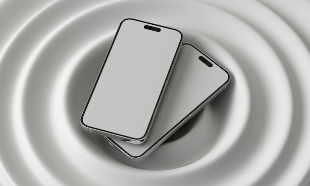 Foto modelo de smartphone ecrã branco vetor de telefone móvel isolado em branco fundo telefone diferente um