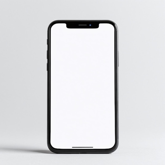 Modelo de telemóvel em fundo isolado