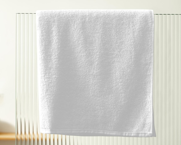 Modelo de toalha de banho Png de tecido transparente