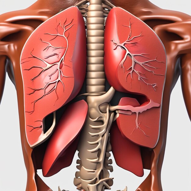 modelo de um fígado uma anatomia 32k uhdsharp super foco detalhe fino imagem perfeita composição perfeita