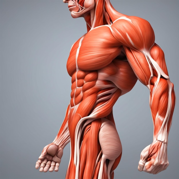 modelo de um músculo uma anatomia 32k uhdsharp super foco detalhe fino imagem perfeita composição perfeita