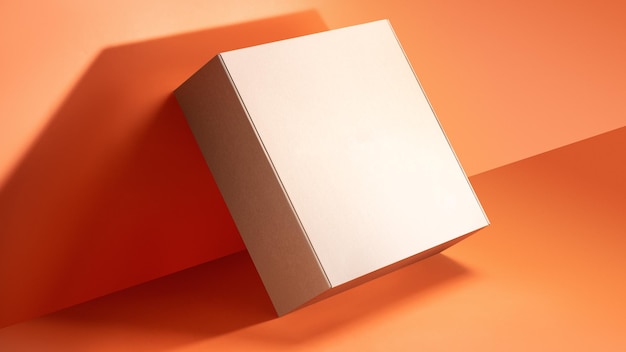 Modelo de uma grande caixa de papelão ondulado sem logotipo