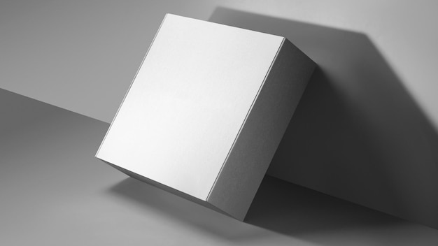 Modelo de uma grande caixa de papelão ondulado sem logotipo