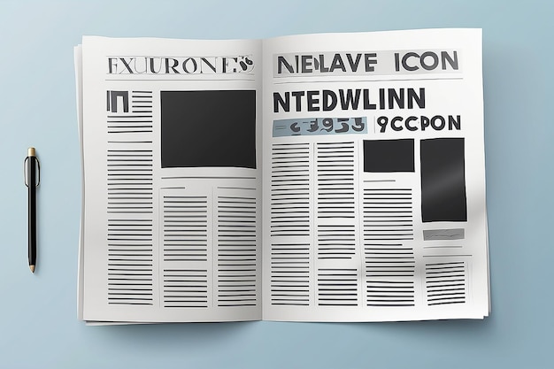 modelo de vetor de ícone de jornal