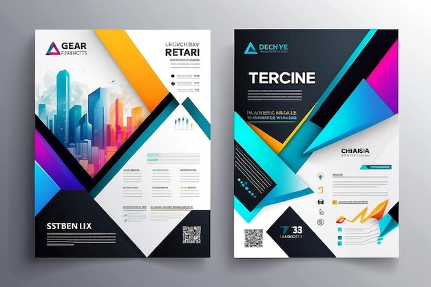 Modelo de vetor de resumo de negócios Design de capa de brochura Layout moderno Poster de relatório anual