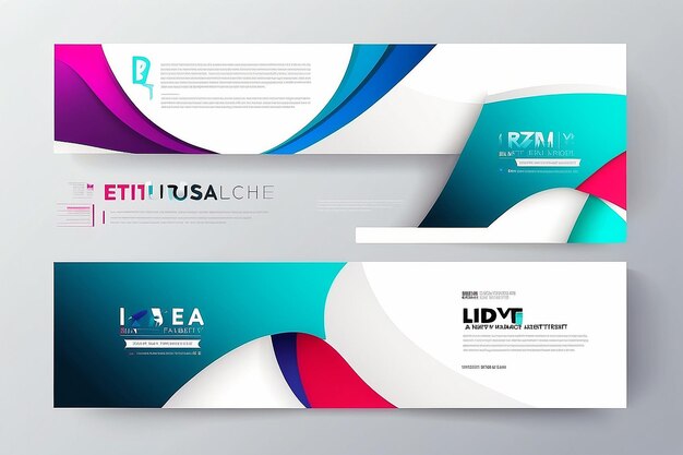 Modelo de web de banner de design abstrato vetorial