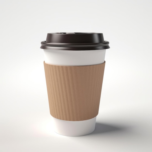 Modelo de xícara de café para viagem Ilustração AI GenerativexA