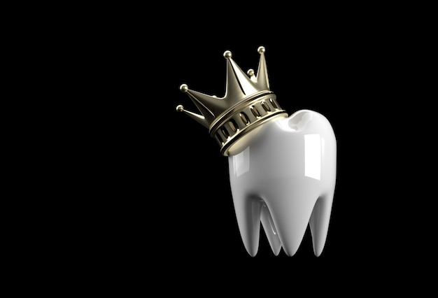 Modelo Dental King do dente pré-molar Renderização 3D.