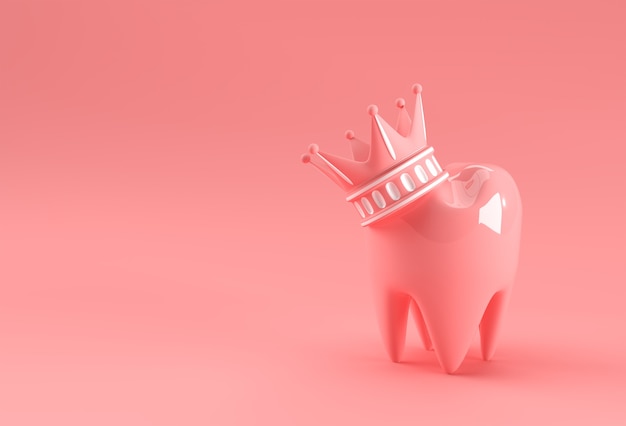 Modelo Dental King do dente pré-molar Renderização 3D.