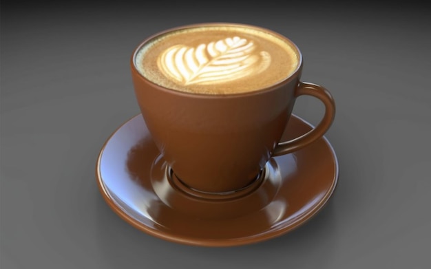 Modelo detallado de taza de café 3D personalizable con características versátiles