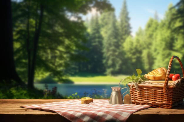 Modelo de día de picnic nutritivo Generar Ai