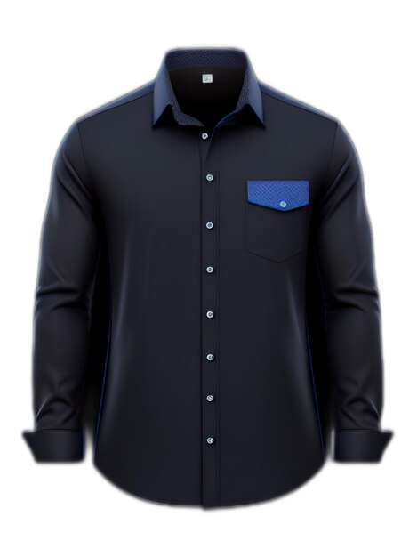 Foto modelo de diseño de camisa de moda en tonos negros por generative ai