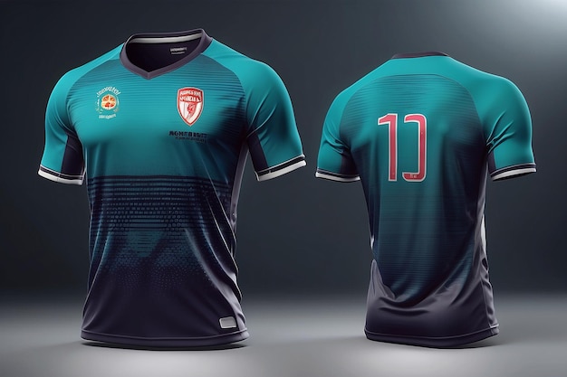 Foto modelo de diseño de camiseta deportiva de fútbol para un club de fútbol